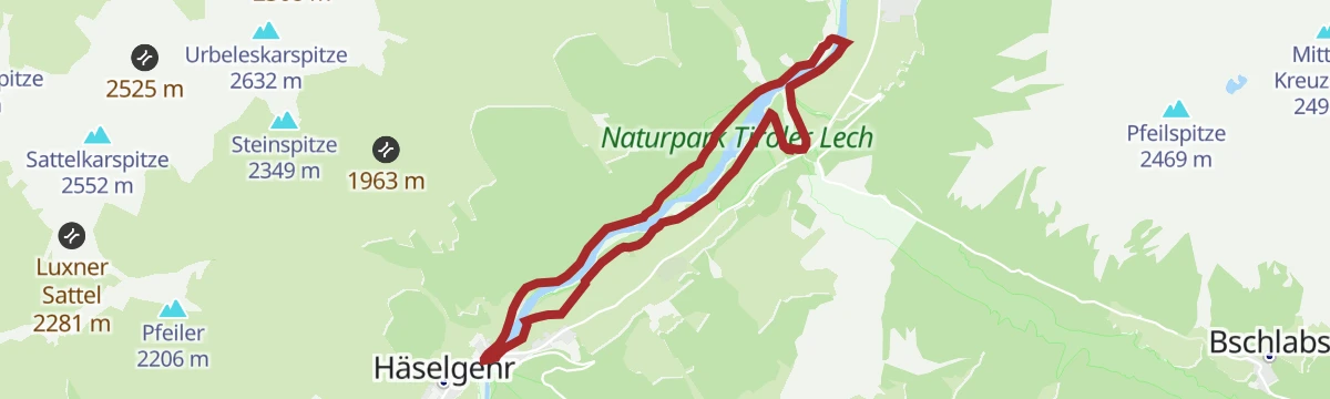 Route map: Häselgehr - Klimmer Runde
